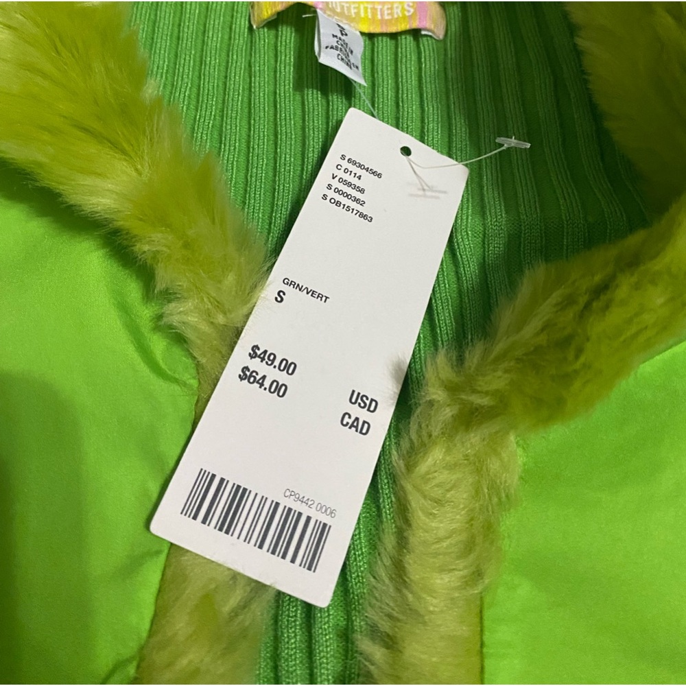 Urban Outfitters Izzy Faux Fur Cropped Cardigan NWT Size S - Picture 8 of 9